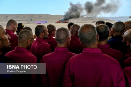 امحای مواد مخدر کشف شده در تهران